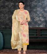BrownGeorgette Salwar Kameez