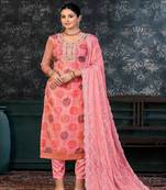 BrownGeorgette Salwar Kameez