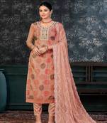 BrownGeorgette Salwar Kameez
