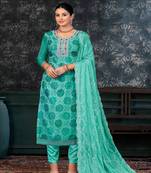 greenGeorgette Salwar Kameez