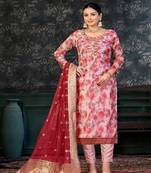 RedGeorgette Salwar Kameez