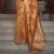 Kimisha women's orange organza woven saree with unstitched blouse piece