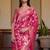 Kimisha women's rani organza woven saree with unstitched blouse piece