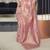 Kimisha women's pink organza woven saree with unstitched blouse piece