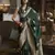 Dark green color faux georgette woven saree