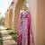 Rani pink minakari zari woven paithani silk traditional saree with blouse