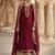 Traditional Maroon Silk Straight Suit For Women Traditional Wear