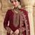 Traditional Maroon Silk Straight Suit For Women Traditional Wear