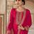 Traditional Rani Pink Silk Straight Suit For Women Traditional Wear