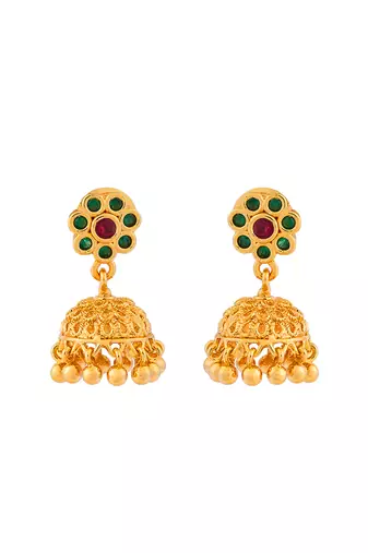 Gold Multicolor 1 Pair of Earrings