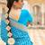 Kimisha women's sky blue georgette woven saree with unstitched blouse piece