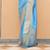 Kimisha women's sky blue georgette woven saree with unstitched blouse piece