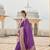 Kimisha women's violet georgette woven saree with unstitched blouse piece