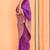Kimisha women's violet georgette woven saree with unstitched blouse piece