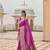 Kimisha women's magenta georgette woven saree with unstitched blouse piece