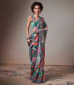 Green ophelia saree set