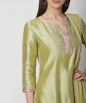 Apple Green  Kurta Sharara Set 2