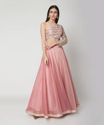 Rose Pink Lehenga Set 1