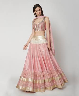 Rose Quartz Pink Lehenga Set 1