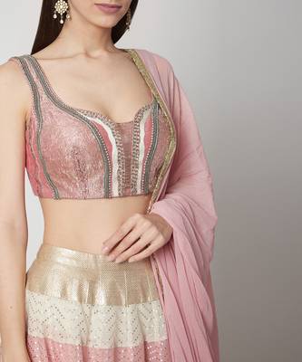 Rose Quartz Pink Lehenga Set 3