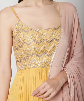Yellow Anarkali Set 2