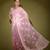 Pink color heavy laknavi threads work and same work lace border  all over saree with unstiched blouse