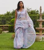 White vanjevan kota saree set