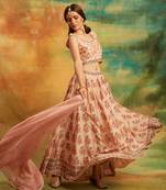 Beige Neutral Lehanga Set