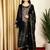 Stylee lifestyle black velvet embroidered dress material