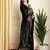 Stylee lifestyle black velvet embroidered dress material