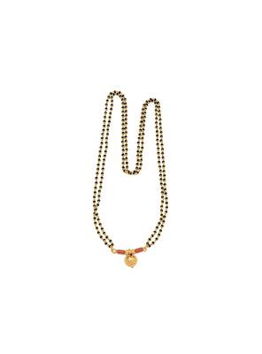 Black Beaded Traditional Gold Plated Mangalsutra 3