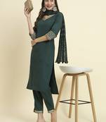  women silk blend kurta pant dupatta set