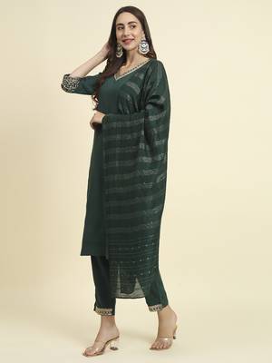  women silk blend kurta pant dupatta set 2