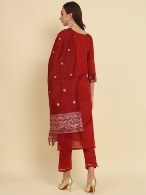  women kurta and trouser duppata set cotton silk chanderi modal 2