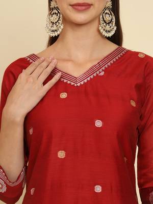  women kurta and trouser duppata set cotton silk chanderi modal 3