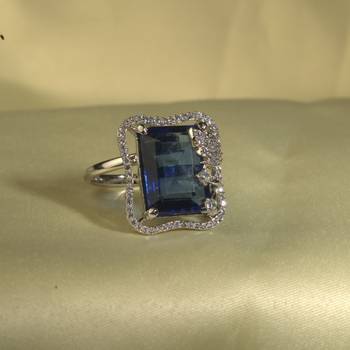 Designer Cubic Zicornia American Diamond CZ AD Adjutable Brass Finger Ring For Women/Girls 1