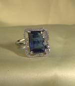 Designer Cubic Zicornia American Diamond CZ AD Adjutable Brass Finger Ring For Women/Girls