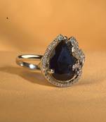 Designer Cubic Zicornia American Diamond CZ AD Adjutable Brass Finger Ring For Women/Girls