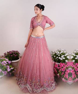 Punch Pink Ahyana Lehenga Set 1
