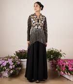 Black Farhin Lehenga Set