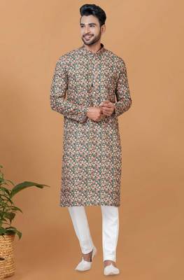 Digital Print Cotton Kurta Set 1