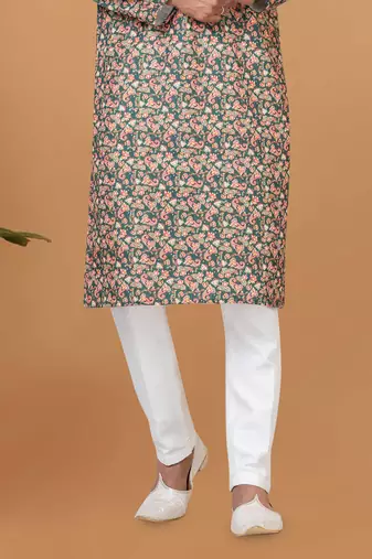 Digital Print Cotton Kurta Set