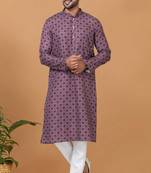 Digital Print Cotton Kurta Set