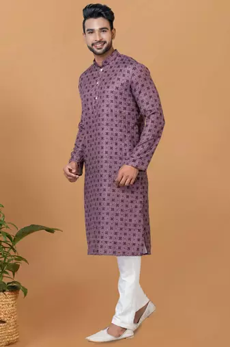 Digital Print Cotton Kurta Set