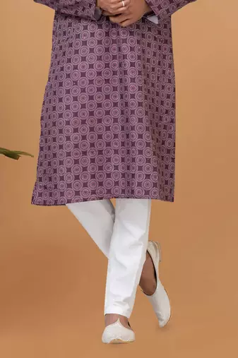 Digital Print Cotton Kurta Set