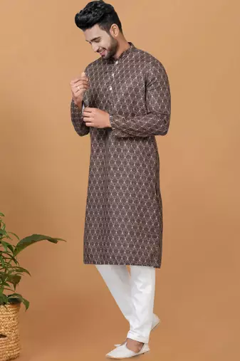 Digital Print Cotton Kurta Set