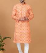 Digital Print Cotton Kurta Set