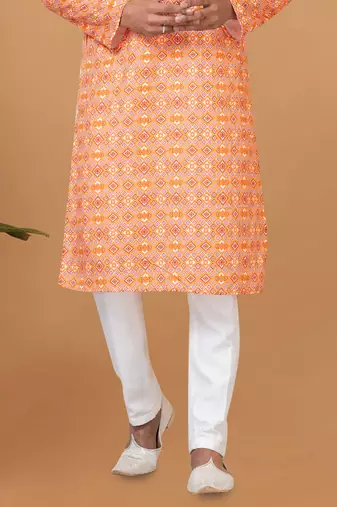 Digital Print Cotton Kurta Set