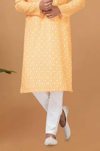 Digital Print Cotton Kurta Set