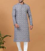 Digital Print Cotton Kurta Set